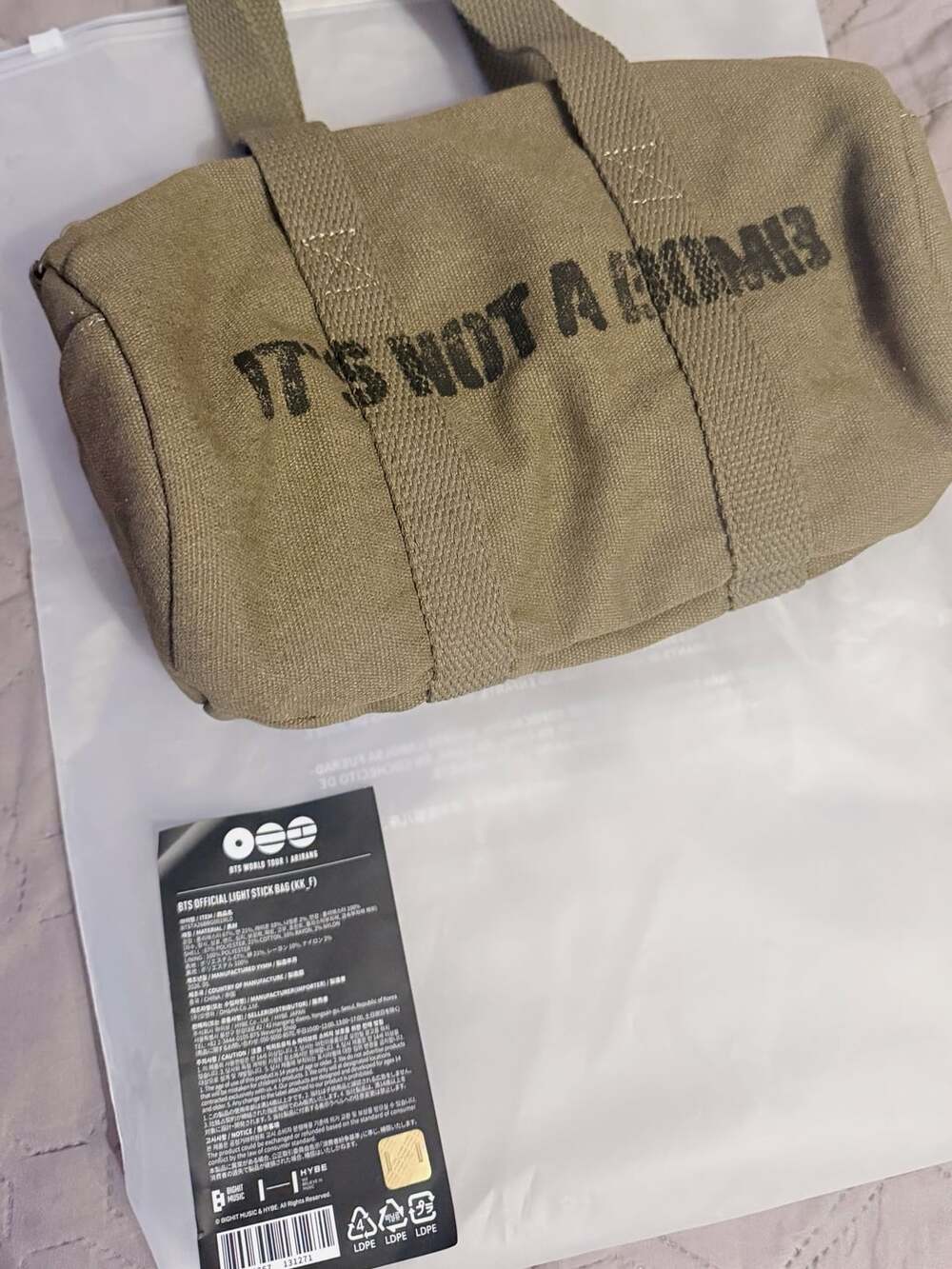 BTS World Tour Arirang Official Light Stick Bag (NEW)